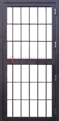 Темная стальная решетчатая дверь ДР-34 в Рязани