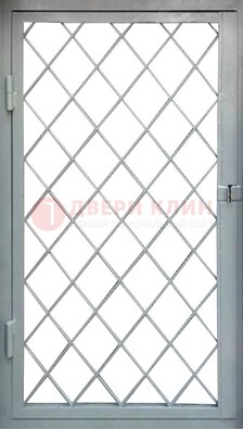 Серая стальная решетчатая дверь ДР-3 в Рязани