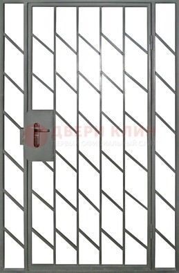 Металлическая решетчатая дверь с фрамугами ДР-48 в Рязани