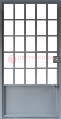 Металлическая решетчатая дверь в сером цвете ДР-7 в Рязани