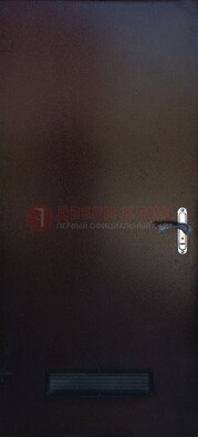 Черная железная техническая дверь ДТ-17 в Рязани