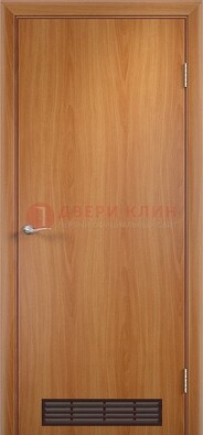 Светлая техническая дверь с вентиляционной решеткой ДТ-1 в Рязани