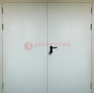 Белая металлическая техническая дверь ДТ-8 в Рязани