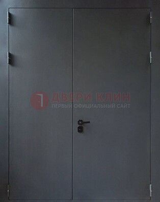 Черная распашная тамбурная дверь Порошок ДТМ-46 в Рязани