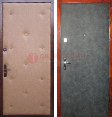 Светлая металлическая дверь с винилискожей ДВ-5 в Рязани