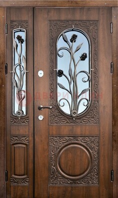 Железная дверь с виноритом и ковкой ДВТ-180 в Рязани