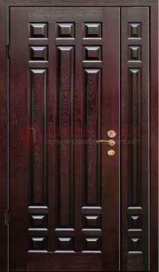 Коричневая металлическая дверь с виноритом ДВТ-20 в Рязани