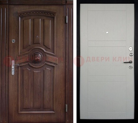 Темная входная дверь с виноритом ДВТ-216 в Рязани