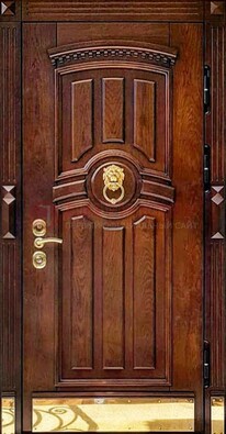 Входная дверь с виноритом в коричневом цвете ДВТ-236 в Рязани