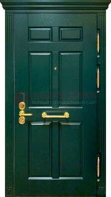 Классическая зеленая дверь с виноритом на улицу ДВТ-248 в Рязани
