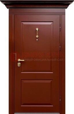 Красная железная дверь винорит для частного дома ДВТ-251 в Рязани