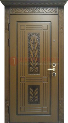 Металлическая дверь с виноритом и узором ДВТ-256 в Рязани