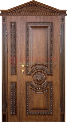 Узорная стальная дверь с виноритом для дома ДВТ-260 в Рязани