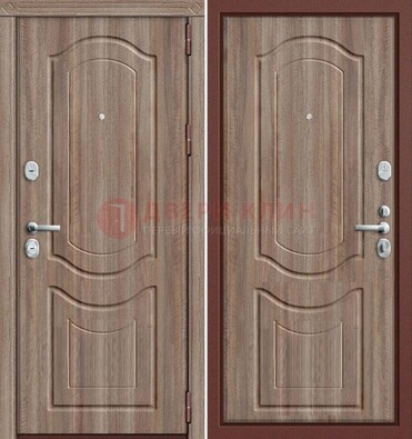 Коричневая металлическая дверь с виноритом ДВТ-26 в Зеленограде