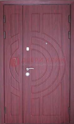 Красная железная дверь с виноритом ДВТ-3 в Рязани