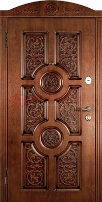 Коричневая входная дверь с виноритом ДВТ-41 в Рязани