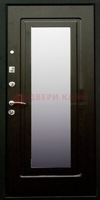 Черная металлическая дверь с зеркалом ДЗ-37 в Рязани