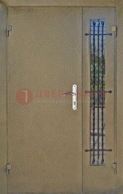 Входная дверь Порошок со стеклом и ковкой ПЛ-20 в Рязани